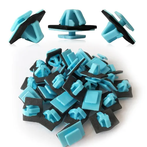 30 piezas de clip retenedor de moldura de balancín azul compatible con Hyundai Kia Elantra Santa Soul Sportage 87756-1F000