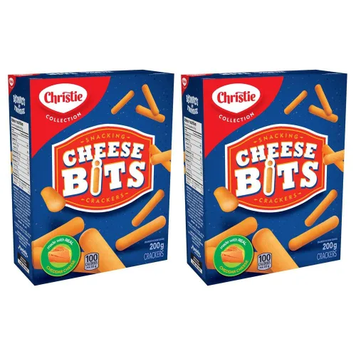 Christie Cheese Bits - Galletas para aperitivos de 7.05 oz/7 onzas, paquete de 2 unidades {importadas de Canadá}