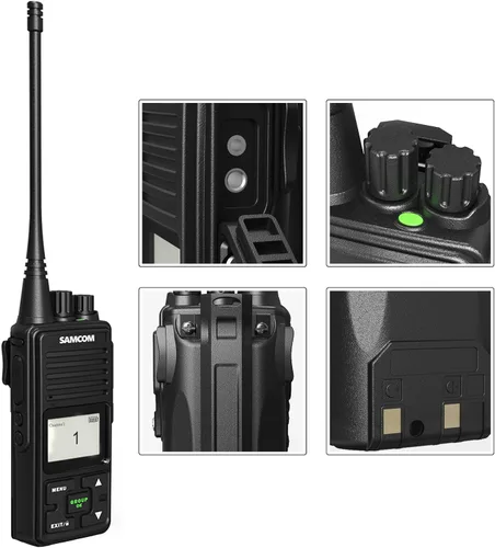 Miniatura 7 de SAMCOM FPCN10A Radios bidireccionales de largo alcance, 3000 mAh recargables de larga espera Walkie Talkies para adultos, radios comerciales
