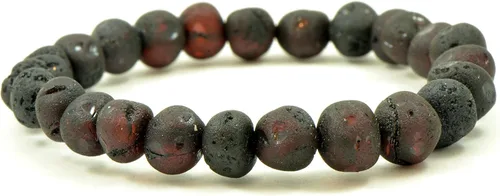 Miniatura 7 de Pulseras de ámbar crudo para adultos hechas con banda elástica, 7 pulgadas, hechas a mano con cuentas de ámbar báltico sin pulir/certificado