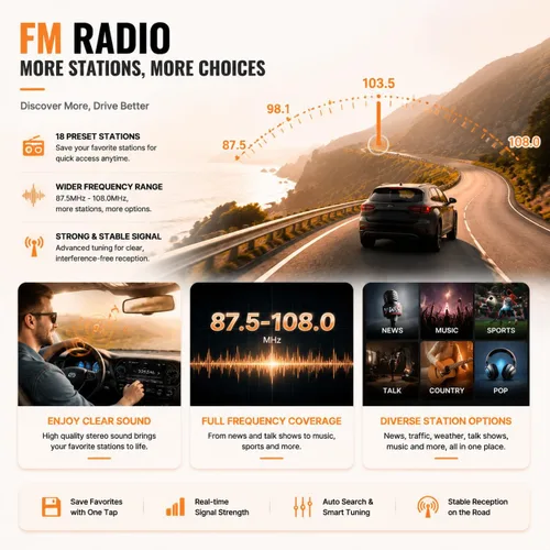Miniatura 3 de Estéreo inalámbrico para automóvil de 5.1 pulgadas, Apple CarPlay, Android Auto, pantalla táctil IPS, Bluetooth 5.2, FM/AM/RDS, carga rápida USB