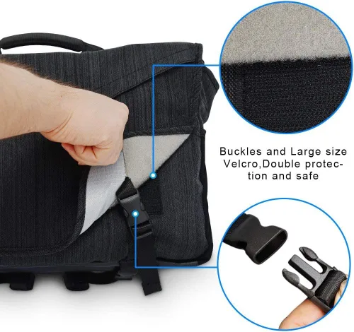 Miniatura 6 de CADeN Bolsa de hombro para cámara con compartimento para portátil de 14 pulgadas, soporte para trípode, compatible con Nikon, Canon, Sony, cámaras