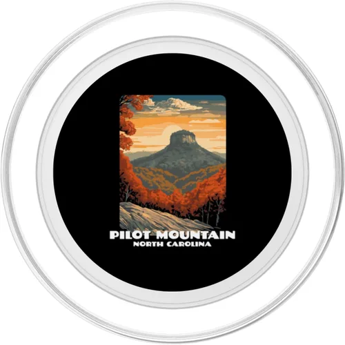 Miniatura 2 de Pilot Mountain North Carolina Vintage WPA Art PopSockets MagSafe PopGrip for iPhone