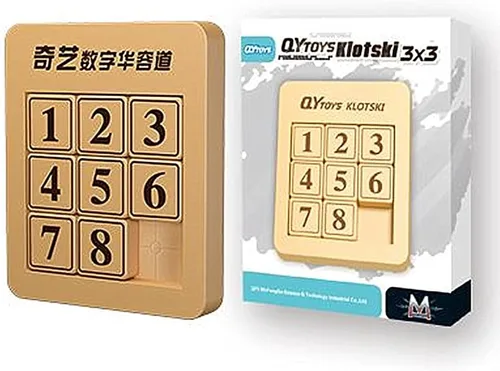 Miniatura 3 de LiangCuber QY Toys - Rompecabezas magnético Klotski de 3x3, rompecabezas de números deslizantes de ABS, juguete Tangram de inteligencia