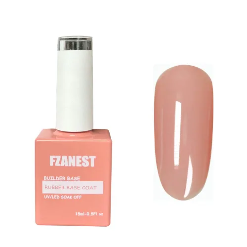FZANEST - Gel de base de goma para uñas, esmalte de uñas de gel transparente de formación, capa base de goma elástica, gel de extensión en una