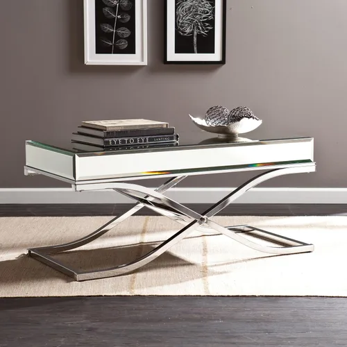 Miniatura 2 de SEI Furniture Ava Mesita de centro con espejo, cóctel, cromo
