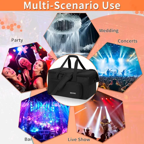 Miniatura 6 de IBVIVIC 4 Par Light Bag Funda Rígida Acolchada para Almacenamiento de Luces de Parola de Escenario