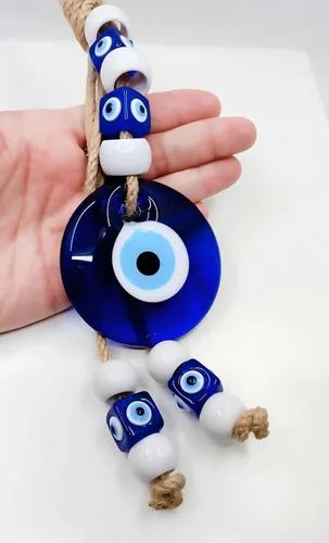 Miniatura 7 de Amuleto de cristal azul de nazar de mal de ojo de buena suerte, adorno colgante hecho a mano para el hogar, oficina, decoración del automóvil