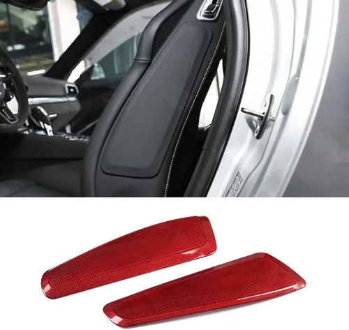 Miniatura 8 de Para Porsche 911 718 2013 2014 2015 2016 2017 2018 2019 Real Fibra de Carbono Interior Asiento Panel lateral Accesorios Decorativos Cubierta
