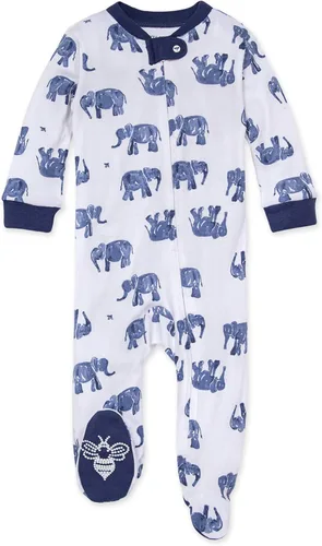 Miniatura 8 de Burt's Bees Baby - Pijama de una pieza para bebé, mameluco para dormir y jugar, algodón 100% orgánico, cremallera frontal