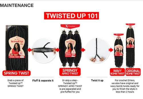 Miniatura 3 de Outre - Trenzas de ganchillo x-pression Twisted Up 3X Springy Afro Twist de 24 pulgadas (paquete de 3, 2)