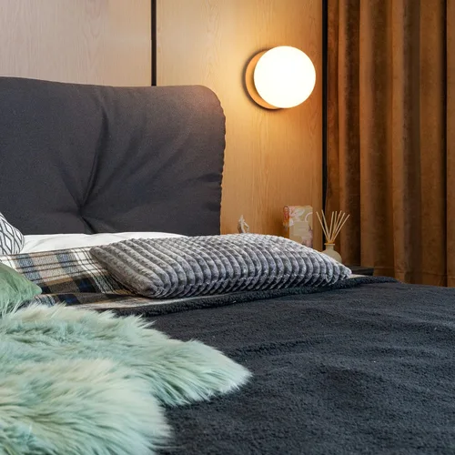 Miniatura 6 de Apliques de Pared, 1 Luz Aplique Moderno de Globo en Latón Envejecido, Luz de Pared para Dormitorio Baño Sala de Estar y Pasillo Iluminación