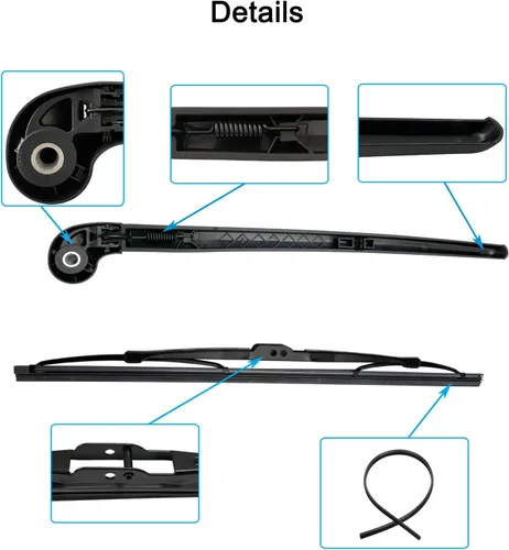 Miniatura 6 de koxuyim Brazo del limpiaparabrisas delantero derecho del lado del pasajero compatible con Audi Q7 2007-2016 Reemplaza# 4L1955408B 4l1955408B1P9