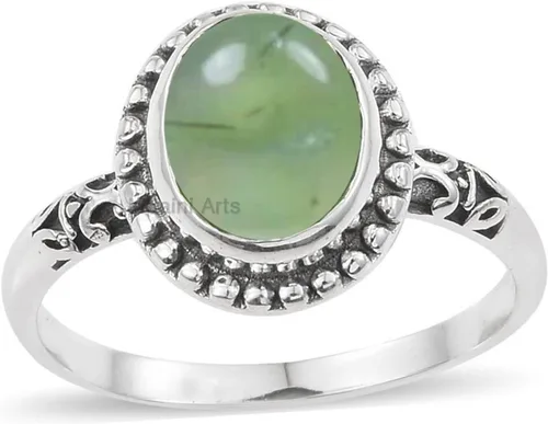 Miniatura 4 de Anillo de plata de ley 925 para mujer, anillo único de gema ovalada hecho a mano