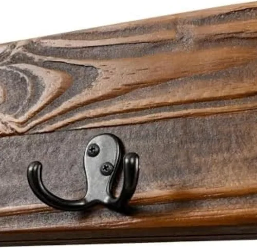 Miniatura 7 de Alaterre Furniture Pomona - Perchero de entrada – Moderno perchero rústico de 48 pulgadas montado en la pared con 6 ganchos – Madera maciza y ahorro