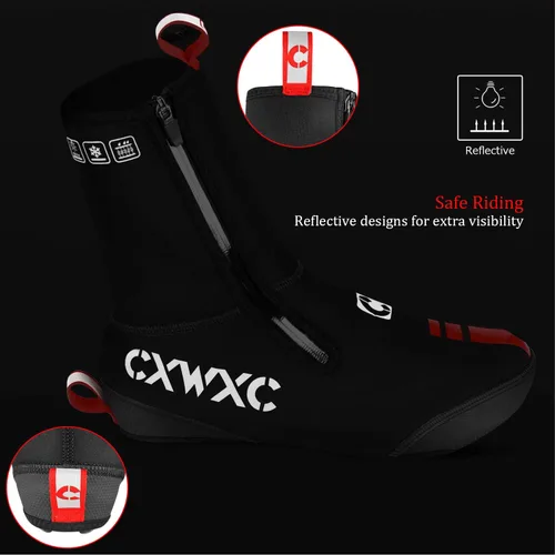 Miniatura 5 de CXWXC Cycling Shoe Covers Neoprene Waterproof,Winter Thermal Warm Full Bicycle Overshoes for Men Women,Road Mountain Bike Booties