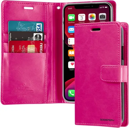 Miniatura 17 de GOOSPERY Blue Moon Wallet para Samsung Galaxy Note 10 Case (2019) Funda de cuero con tapa (Negro)