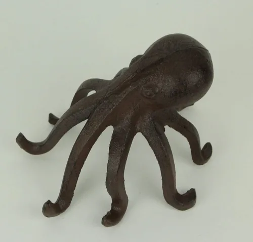 Miniatura 2 de Moby Dick Specialties Soporte para teléfono celular de pulpo de hierro fundido marrón