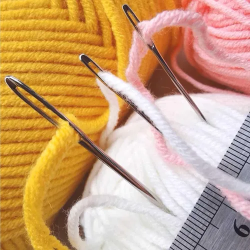 Miniatura 6 de 60 agujas de coser de ojo grande, agujas de coser hechas a mano de 12 tamaños, agujas de tejer, agujas de hilo, agujas de bordar, agujas romas