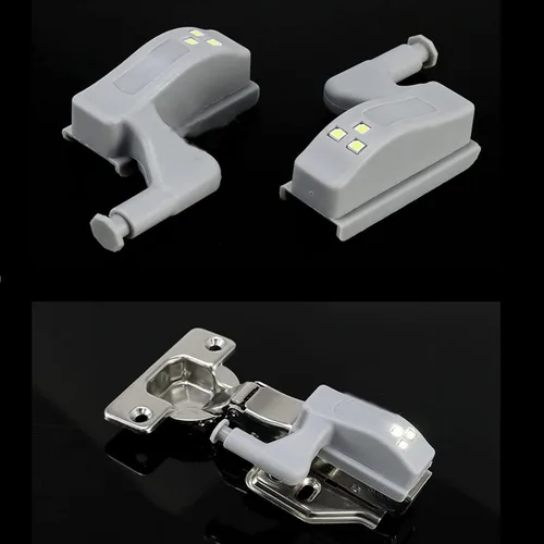 Miniatura 5 de 9 piezas de luz LED con bisagra de armario y armario, luz universal con sensor para cocina moderna, armario de hogar, armario, armario, lámpara