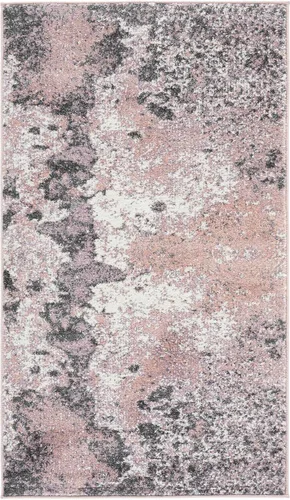 Miniatura 2 de SAFAVIEH Glacier Collection GLA124U - Alfombra moderna abstracta que no desprende pelusa, para sala de estar y dormitorio, 2 pies 3 pulgadas x 4