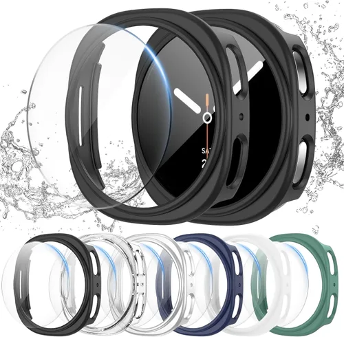 Miniatura 12 de Pack de 12 fundas para Samsung Galaxy Watch 6 de 40 mm, protector de pantalla con cubierta de policarbonato duro y película protectora de vidrio