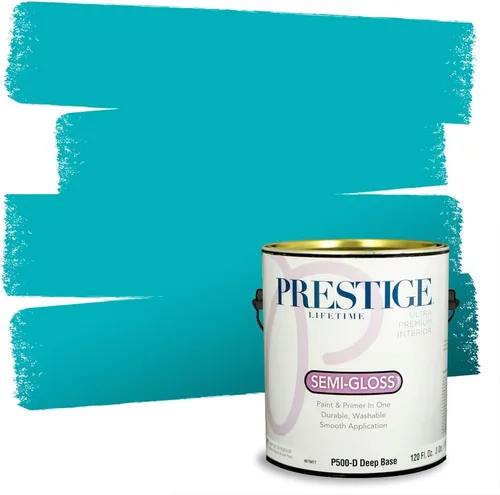 Miniatura 161 de Prestige Paints. - Base y pintura para exteriores en un solo galón, 1 galón. plano, comparable con Sherwin Williams Topsail. SW6799-PCM