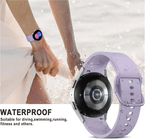 Miniatura 6 de Correas sin huecos compatibles con Samsung Galaxy Watch 7 6 5 4 FE 40mm 44mm/5 Pro 45mm/6 Classic 43mm 47mm/4 Classic 42mm 46mm, Correa de 20mm