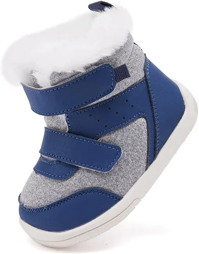 Miniatura 104 de BMCiTYBM Botas de nieve de invierno para bebés y niños pequeños, de piel sintética, cálidas, antideslizantes, zapatos para primeros pasos