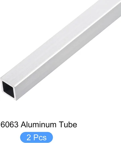 Miniatura 5 de METALLIXITY Tubo cuadrado de aluminio (10 mm x 10 mm x 1 mm x 300 mm) 2 piezas, Tubo de aluminio 6063 - para mobiliario del hogar, maquinaria