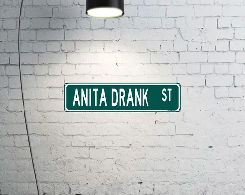 Miniatura 3 de Anita Drank St Funny Bar Street Sign 16 x 4 pulgadas Home Man Cave Pub Decoración (AnitaDrank)
