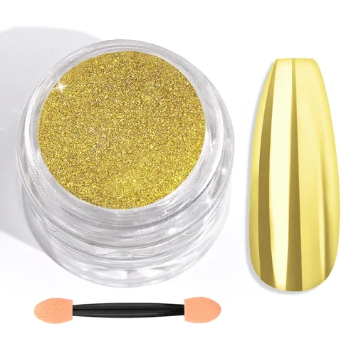 Miniatura 11 de SAVILAND Polvo de uñas cromado con perla blanca: 1 g de polvo de cromo con efecto espejo metálico, unicornio, iridiscente, nacarado, aurora