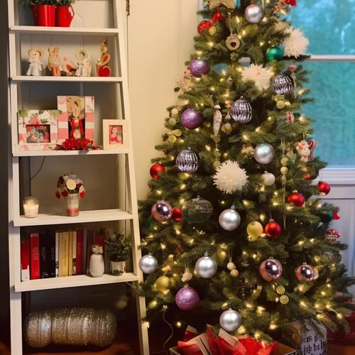 Miniatura 99 de AMS Esferas de Navidad de 2.36 pulgadas/60mm, 34 unidades, adornos grandes, decoraciones para fiestas, inastillables, colgantes festivos para Negro