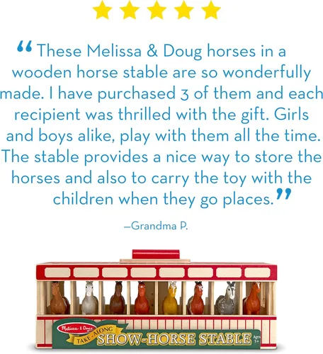 Miniatura 10 de Establo de madera de juguete con 8 caballos, de Melissa & Doug