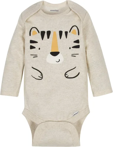 Miniatura 2 de Onesies Brand Paquete de 6 mamelucos unisex de manga larga para bebé