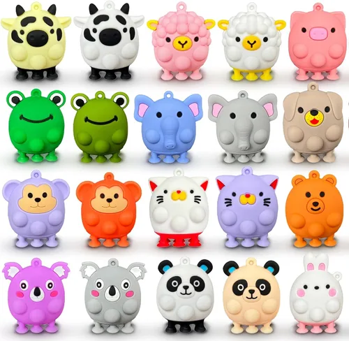 Miniatura 11 de Qinline Paquete de 30 regalos de cumpleaños para niños – Mini juguete antiestrés de corazón con tarjetas de regalo para niños y niñas, regalos