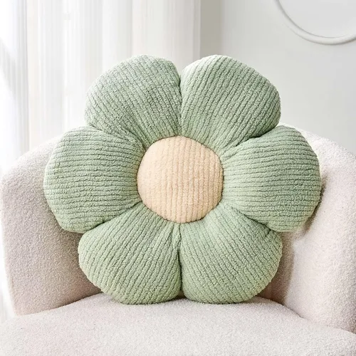 Miniatura 8 de Kcvvcr Almohada Decorativa de Flores, Almohada de Suelo Suave Blanca con Forma de 14.9" para Decoración del Hogar, Lindas Almohadas Decorativas