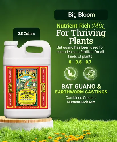 Miniatura 2 de FoxFarm - Alimento para plantas Big Bloom, concentrado de fertilizante líquido para flores, frutas y verduras, fertilizante vegetal multiusos