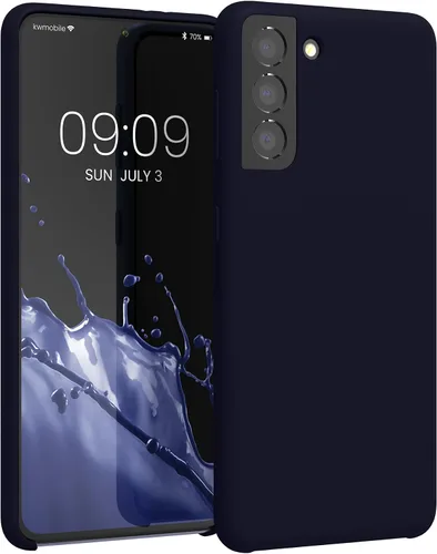 Miniatura 362 de kwmobile Funda compatible con Samsung Galaxy S22 - Funda de silicona TPU con acabado suave - Blue Reef