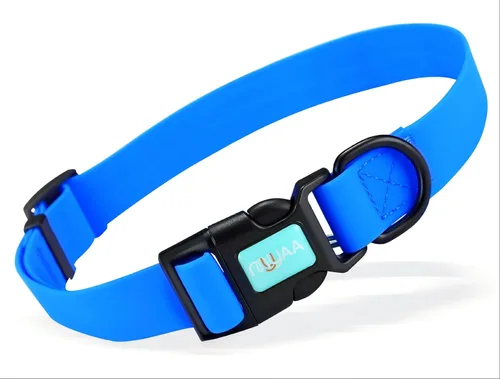 Miniatura 8 de Collares de perro impermeables, fácil de limpiar, collares ajustables para perros pequeños, medianos y grandes (morado, M)