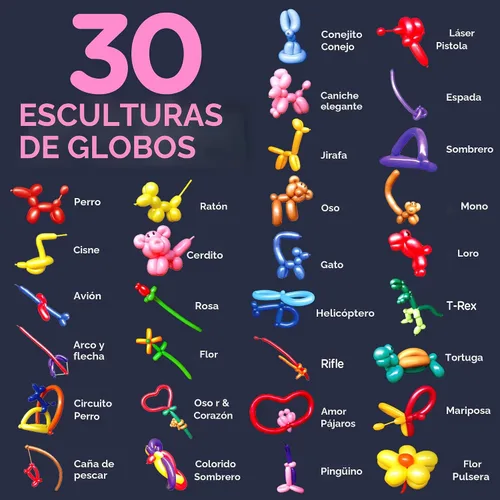 Miniatura 3 de Kit de animales de globo para principiantes - Torsión y modelado, más de 30 esculturas