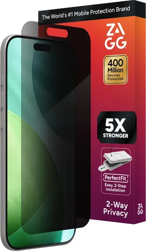 Miniatura 63 de ZAGG Glass Elite - Protector de pantalla para iPhone 16 Pro, 5 veces más fuerte, bordes reforzados, vidrio templado ultra fuerte, resistente a