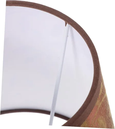 Miniatura 8 de OSALADI Tela Material Pantalla Pantalla Lámpara de Escritorio Cubierta de Pantalla Estilo Retro Fácil Instalar para Uso Largo Marrón claro