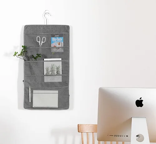 Miniatura 7 de AARAINBOW Organizador colgante de brasieres y calzones con bolsillos de malla, organizador de calcetines colgantes de doble cara para armario, bolsa