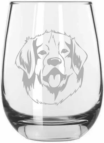 Miniatura 556 de Sakhalin Husky Dog - Copa de vino grabada personalizada de 15.25 onzas sin tallo
