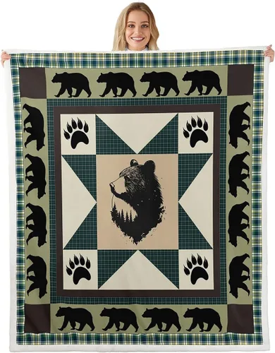 Miniatura 36 de Erosebridal Manta de forro polar de piel de vaca con estampado de leopardo marrón, manta occidental de 50 x 60 pulgadas, manta con estampado de vaca