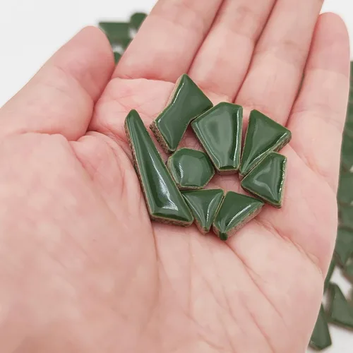 Miniatura 3 de 200g de azulejos de mosaico de cerámica para manualidades, azulejos de cerámica irregulares teñidos de 0.5 cm x 2 cm de porcelana para decoración
