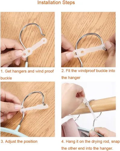 Miniatura 7 de XXhailan - 30 hebillas resistentes al viento resistentes al viento, hebilla de fijación de silicona antideslizante para colgar ropa, tubo