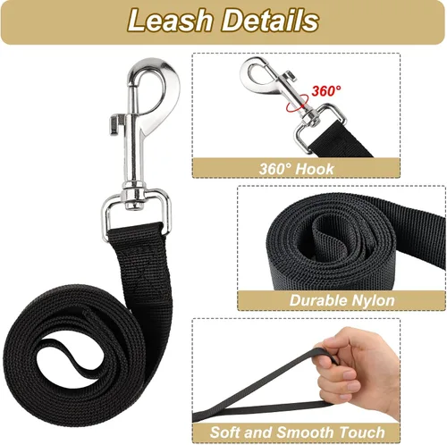 Miniatura 7 de Annchwool Arnés táctico para perros pequeños con asa, chaleco de servicio militar y correa para entrenamiento al aire libre, caminar, senderismo