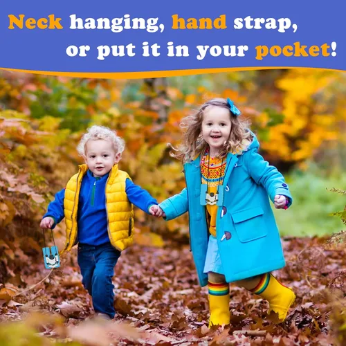 Miniatura 6 de Binoculares reales para niños. Regalos para niños de 3 a 12 años. Niños o niñas. Binoculares compactos de juguete de 8x21 con óptica de alta Azul
